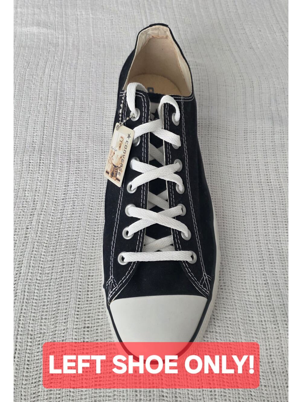 LEFT SHOE ONLY! Converse All Star Chuck Taylor Men's 14 Black Canvas Sneaker